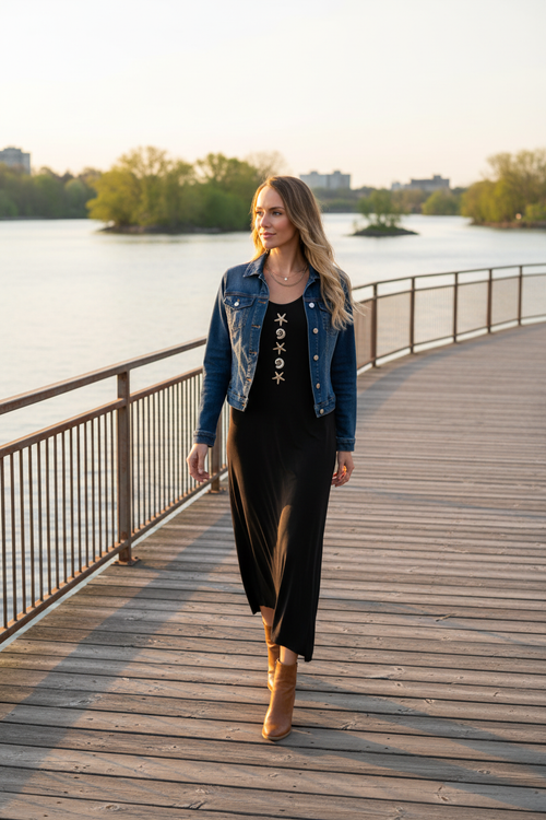 10. Promenade Rivière-des-Prairies îles + veste denim marine (marche)