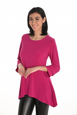 Haut asymétrique Frank Lyman 253221 à manches 3/4 – Coupe fluide moderne et féminine avec ourlet asymétrique