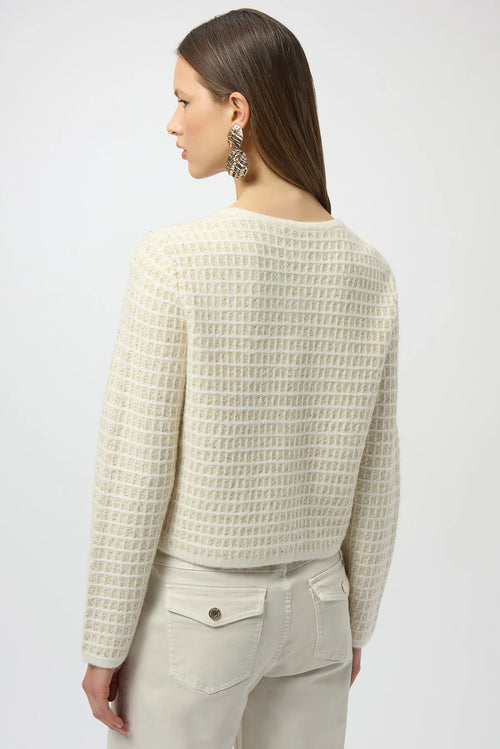 Veste courte crème texturée à boutons décoratifs Joseph Ribkoff – Modèle 254938