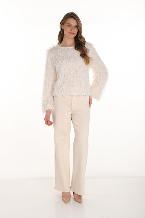 Pantalon large crème Frank Lyman 254981 – Coupe flatteuse, confort optimal et polyvalence exceptionnelle, parfait pour le bureau et occasions élégantes