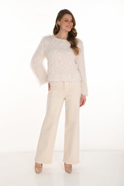 Pantalon large crème Frank Lyman 254981 – Coupe flatteuse, confort optimal et polyvalence exceptionnelle, parfait pour le bureau et occasions élégantes