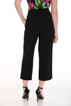 Pantalon Frank Lyman 256012 noir à jambe large longueur cheville avec taille élastique – Silhouette élégante et confort optimal