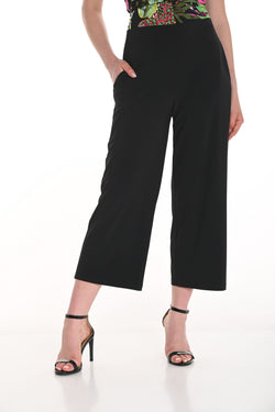 Pantalon Frank Lyman 256012 noir à jambe large longueur cheville avec taille élastique – Silhouette élégante et confort optimal