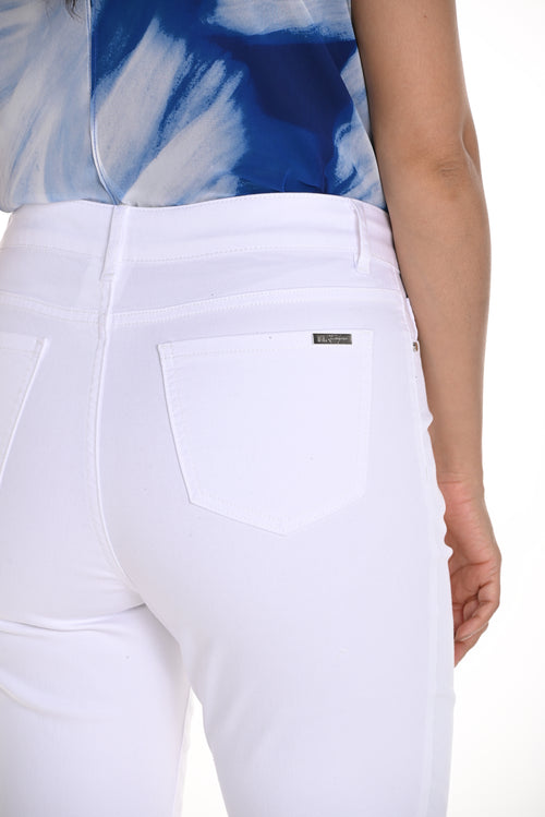 Pantalon capri en tissu tissé Frank Lyman blanc – essentiel élégant pour femme active, idéal pour le quotidien chic, le travail et les sorties estivales