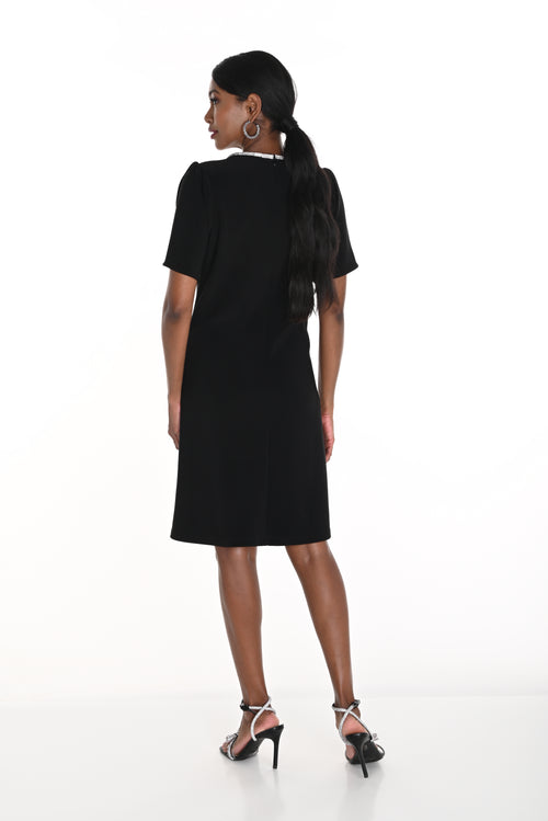 Robe en tricot noire avec brillants Frank Lyman 259019 – Élégance glamour et confort exceptionnel pour la femme moderne, des soirées aux occasions habillées