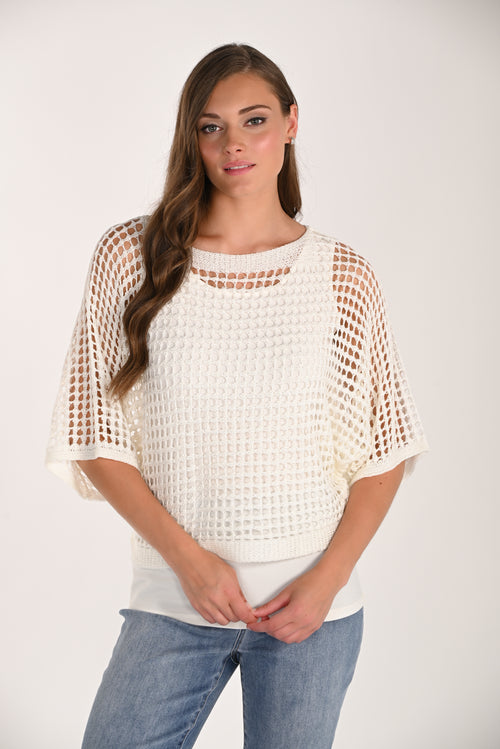 Chandail Crochet Ajouré Oversize Frank Lyman 261612 — L'art du fil qui laisse passer la lumière