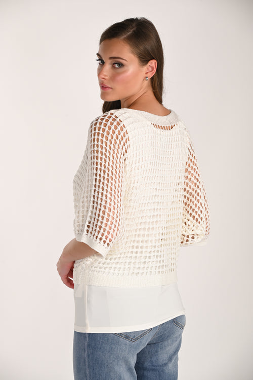 Chandail Crochet Ajouré Oversize Frank Lyman 261612 — L'art du fil qui laisse passer la lumière