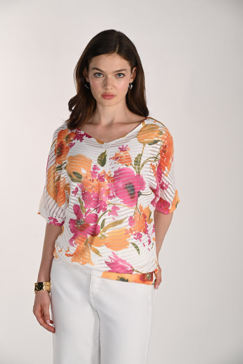 Haut Frank Lyman pour femme – Manches courtes, style coloré et estival