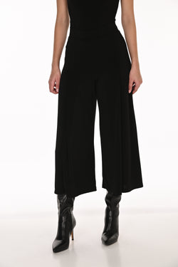 Pantalon Palazzo Jersey Fluide Noir Taille Haute Frank Lyman – Jambes Ultra-Larges | SKU 263301 | Chic effortless toute occasion | Soirées, Cocktails & Quotidien élégant