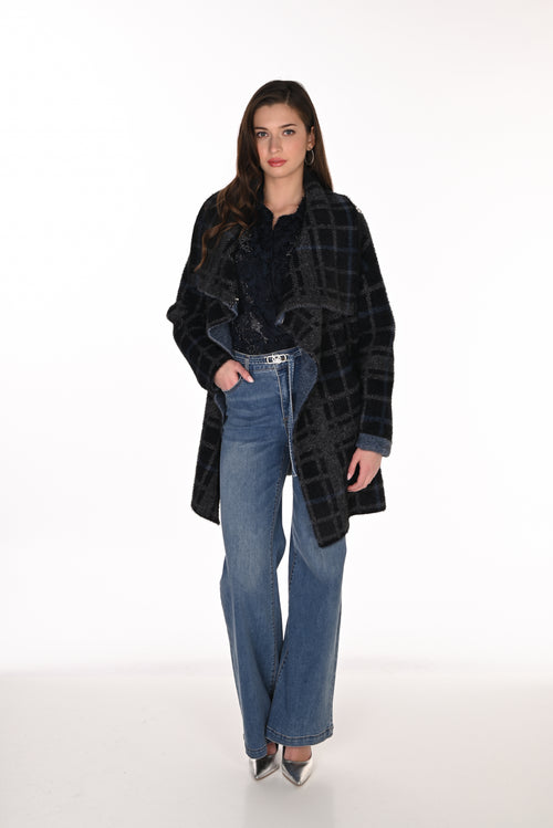 Jean Wide-Leg Revers Boucle Bijou Strass Frank Lyman 263708 — Le denim qui élève le quotidien au rang de l’exception