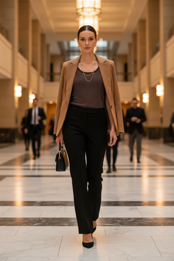 263718 - Bureau Place Ville Marie blazer camel