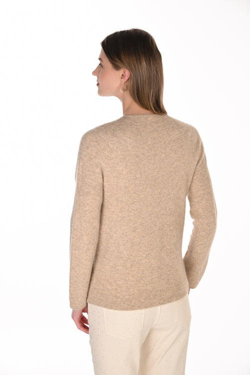 Chandail tricot Frank Lyman 263778 — Un murmure d’amour porté sur soi pour la femme qui cultive la douceur avec caractère, du quotidien chic au week-end décontracté, en Beige