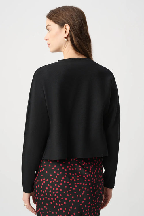 Veste Tricot Col Fausse Fourrure Joseph Ribkoff – Noir | SKU 264955 | Col détachable | Soirées & Quotidien chic