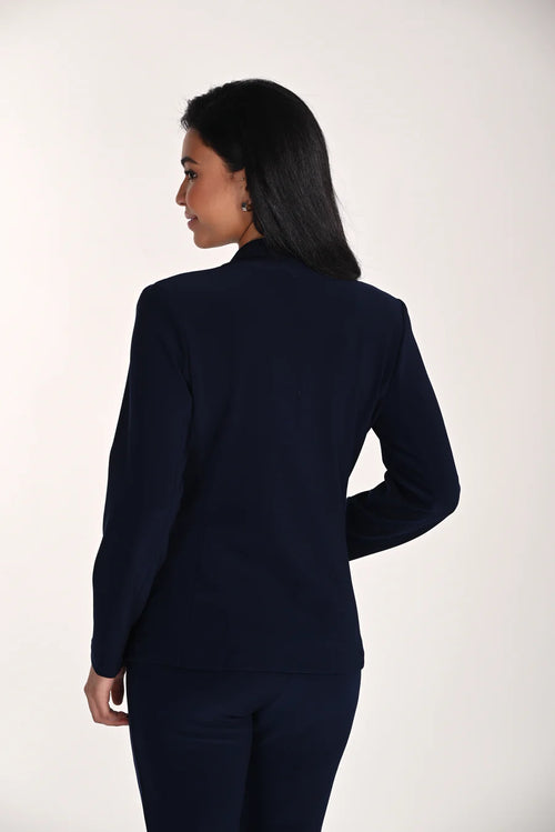 Veste Frank Lyman 266023 – Coupe Fluide Minimaliste Midnight, Pour la Femme Professionnelle & Moderne.