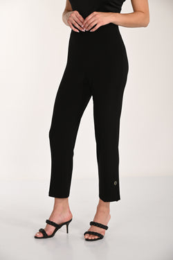 Pantalon Frank Lyman pour femme – Pantalon en tricot noir, coupe confo