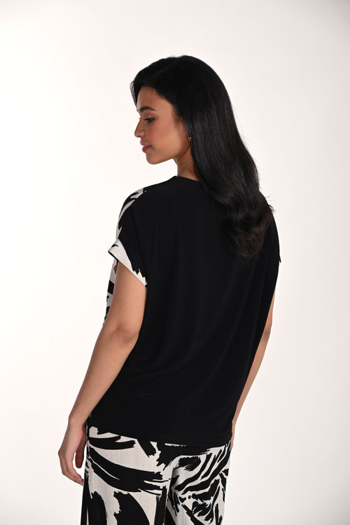 Haut Frank Lyman pour femme – Manches courtes, style moderne et artist
