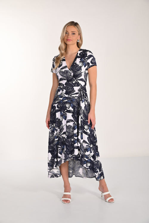 266343 – Robe en tricot imprimée Frank Lyman, pour la femme recherchant élégance et confort au travail, en sortie ou lors d’occasions habillées