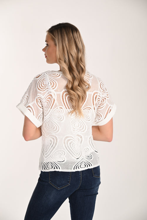 Haut Frank Lyman pour femme – Manches courtes, style romantique et élégant