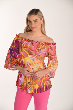 Haut multicolore à imprimé artistique Frank Lyman 266414 – Couleurs vibrantes et élégance féminine pour la femme moderne, du quotidien aux sorties chic