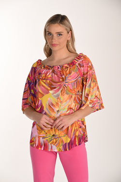 Haut multicolore à imprimé artistique Frank Lyman 266414 – Couleurs vibrantes et élégance féminine pour la femme moderne, du quotidien aux sorties chic