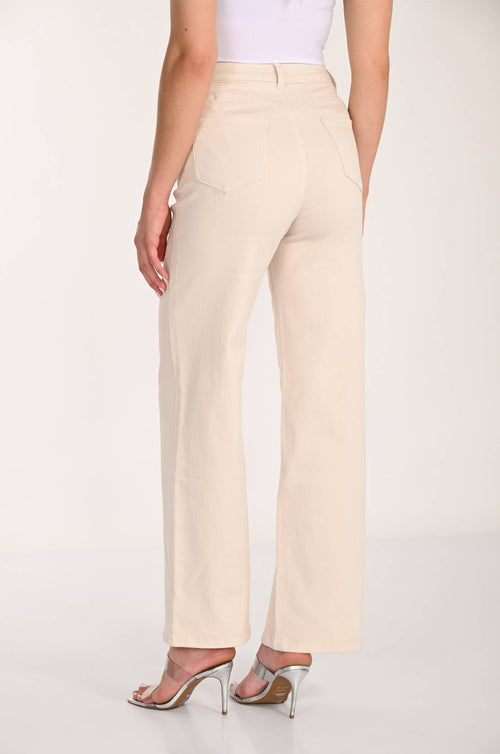 Pantalon droit taille haute beige Frank Lyman 266555 – Coupe structurée et élégance intemporelle pour la femme moderne, du bureau aux sorties chic