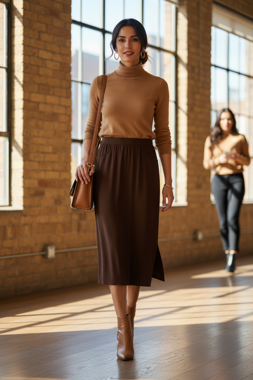 36606 Chocolat - Bureau Mile-End camel tonal automne