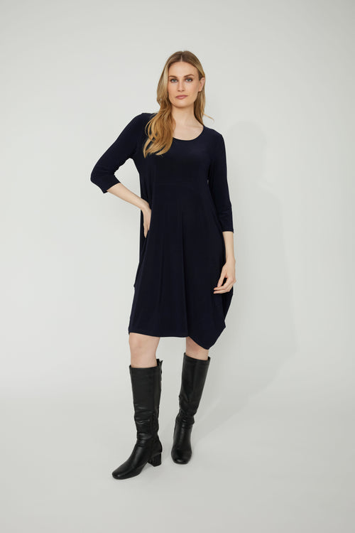 Robe Jersey Trapèze Poches Ourlet Arrondi Compli K 34036 — La robe qui pense à tout — confort, élégance et poches