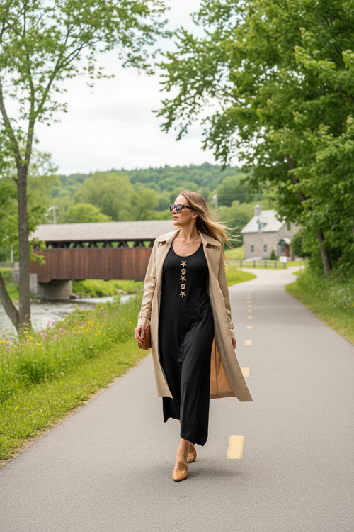 8. Piste cyclable pont couvert Interprovincial + trench beige (marche)