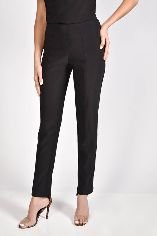 Pantalon Frank Lyman 017 noir coupe structurée taille lisse pour femme – Élégant et intemporel, parfait pour bureau, occasions, soirées et sorties