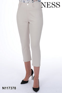 Pantalon Ness N117378 capri ajusté pour femme – Élégant et polyvalent, parfait pour quotidien, sorties et vacances