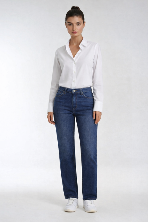 Jean jambe droite taille haute stone Carreli PR-140