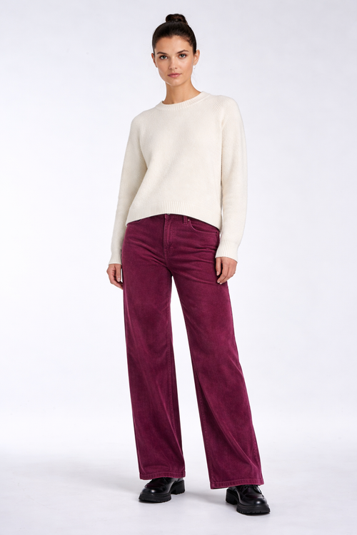 Pantalon Velours Côtelé Wide Leg Cannelle Olive Vin Carreli PR-158 — Portez-le avec un pull ivoire et des mocassins dorés au bureau, un blazer marine en soirée ou un manteau camel le weekend
