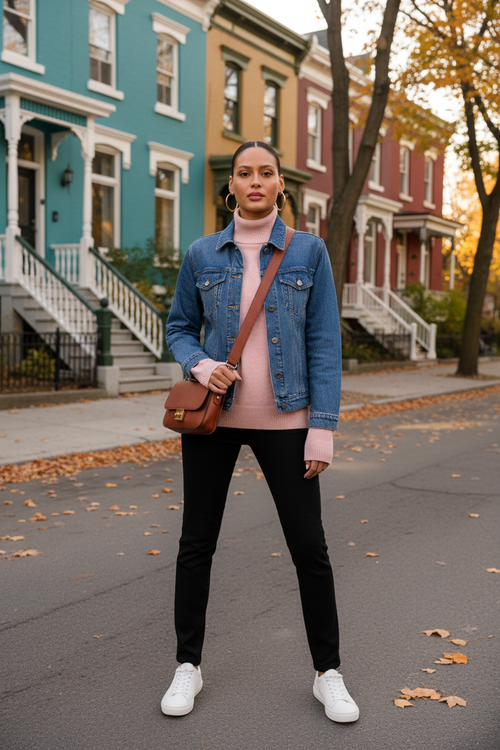 Blush Look 4 – Plateau, manteau jean