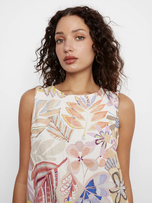 Haut Charlie B C4696P-597C-P509 imprimé floral pastel Maui pour femme – Romantique et enchanteur, parfait pour été, terrasse, brunch et vacances