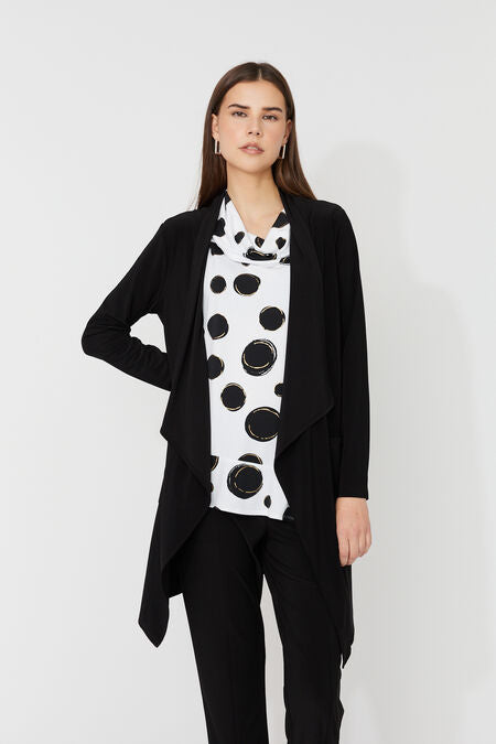Veste Longue Fluide Revers Cascade Compli K 36086 — Le drapé qui transforme chaque silhouette en œuvre d’élégance