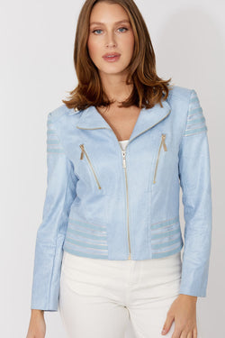 Veste Frank Lyman 266592 bleu poudre pour femme – Structurée et chic, parfaite pour bureau et occasions habillées