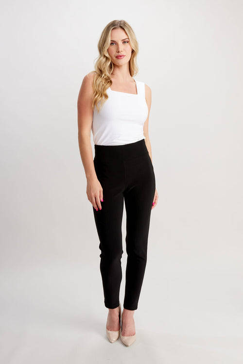 Pantalon noir Frank Lyman 209027 à coupe ajustée et taille lisse pour une silhouette élégante et épurée