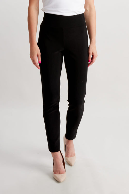 Pantalon noir Frank Lyman 209027 à coupe ajustée et taille lisse pour une silhouette élégante et épurée