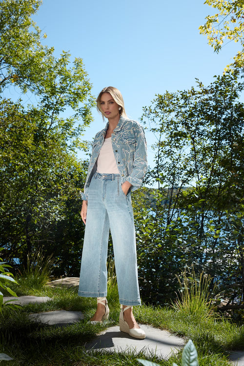 Pantalon Frank Lyman 266538 pour femme – Pantalon bleu à coupe moderne au style chic et structuré