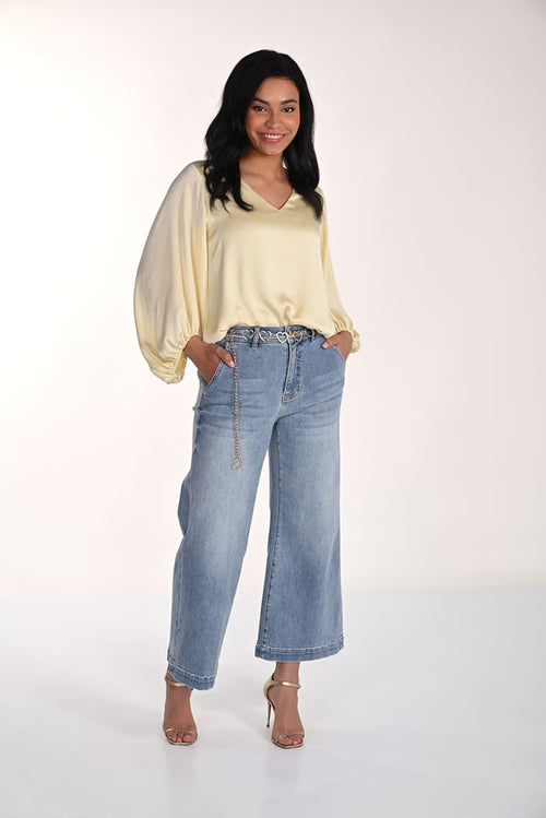 Pantalon Frank Lyman 266538 pour femme – Pantalon bleu à coupe moderne au style chic et structuré