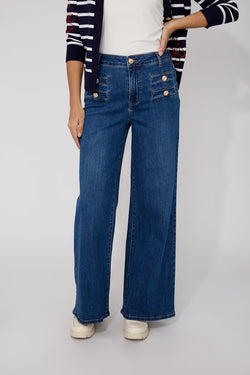 Pantalon Frank Lyman 266540 pour femme – Pantalon bleu structuré à la ligne élégante et moderne