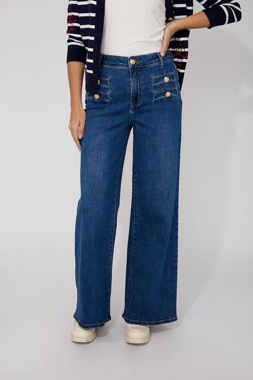 Pantalon Frank Lyman 266540 pour femme – Pantalon bleu structuré à la ligne élégante et moderne