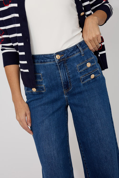 Pantalon Frank Lyman 266540 pour femme – Pantalon bleu structuré à la ligne élégante et moderne