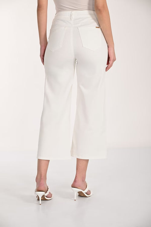 Pantalon droit taille haute blanc cassé Frank Lyman 266590 – Coupe flatteuse et élégance lumineuse pour la femme moderne, du bureau aux sorties chic