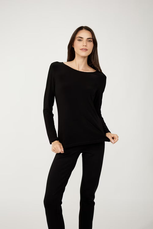 Haut dos ouvert strass argentés Frank Lyman 254025 - Pour la femme audacieuse - Soirée cocktail gala - Sobre devant spectaculaire de dos - Avec pantalon slim noir ou pantalon large ivoire et sandales dorées