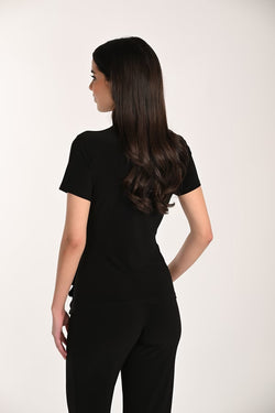 Haut noir Frank Lyman 266019 pour femme – Top chic à manches courtes avec détails raffinés au style moderne