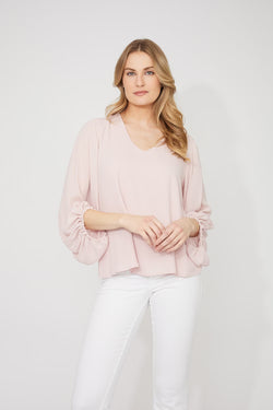 Haut Frank Lyman 266252 fluide rose poudre pour femme – Élégant et raffiné, parfait pour quotidien chic et occasions habillées