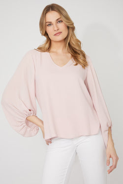 Haut Frank Lyman 266252 fluide rose poudre pour femme – Élégant et raffiné, parfait pour quotidien chic et occasions habillées