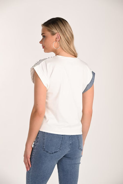 Haut Frank Lyman 266550 pour femme – Haut élégant à motif contrasté au style chic et lumineux