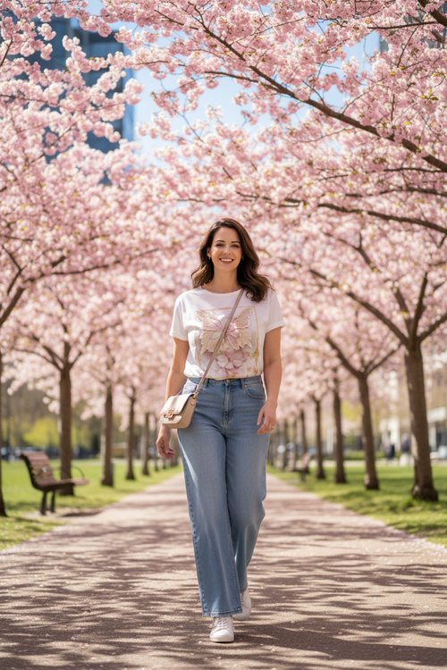 Haut papillon Tricotto au parc